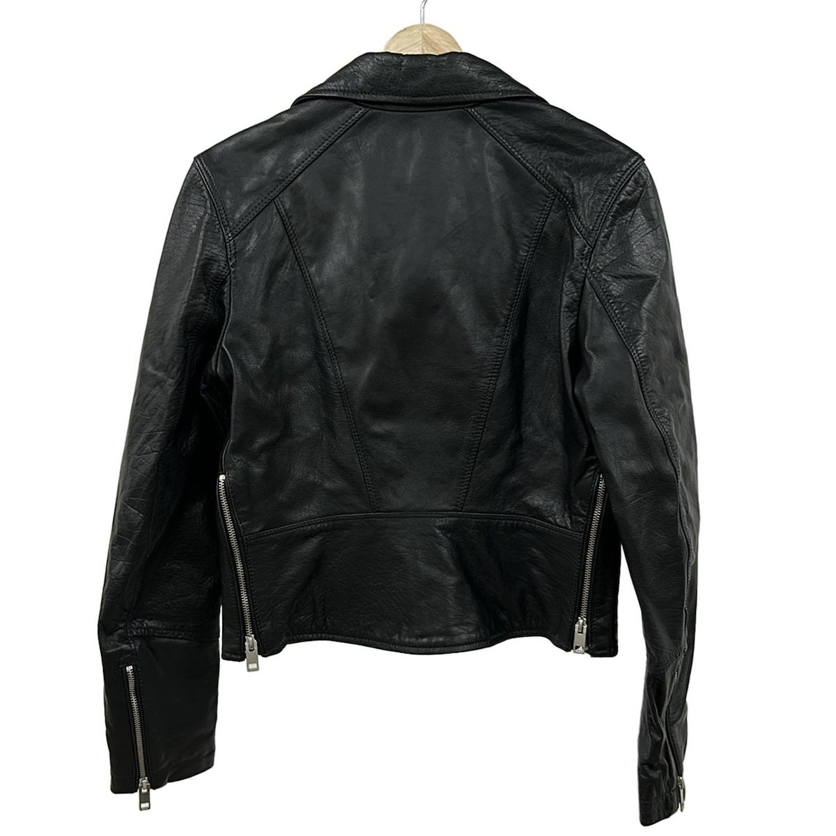 DIESEL(ディーゼル) ライダースジャケット サイズS レディース - 黒