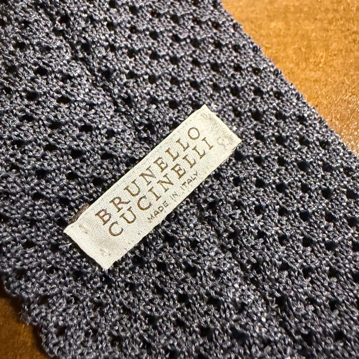 BRUNELLO CUCINELLI ブルネロクチネリ ニット ネック タイ チャコール