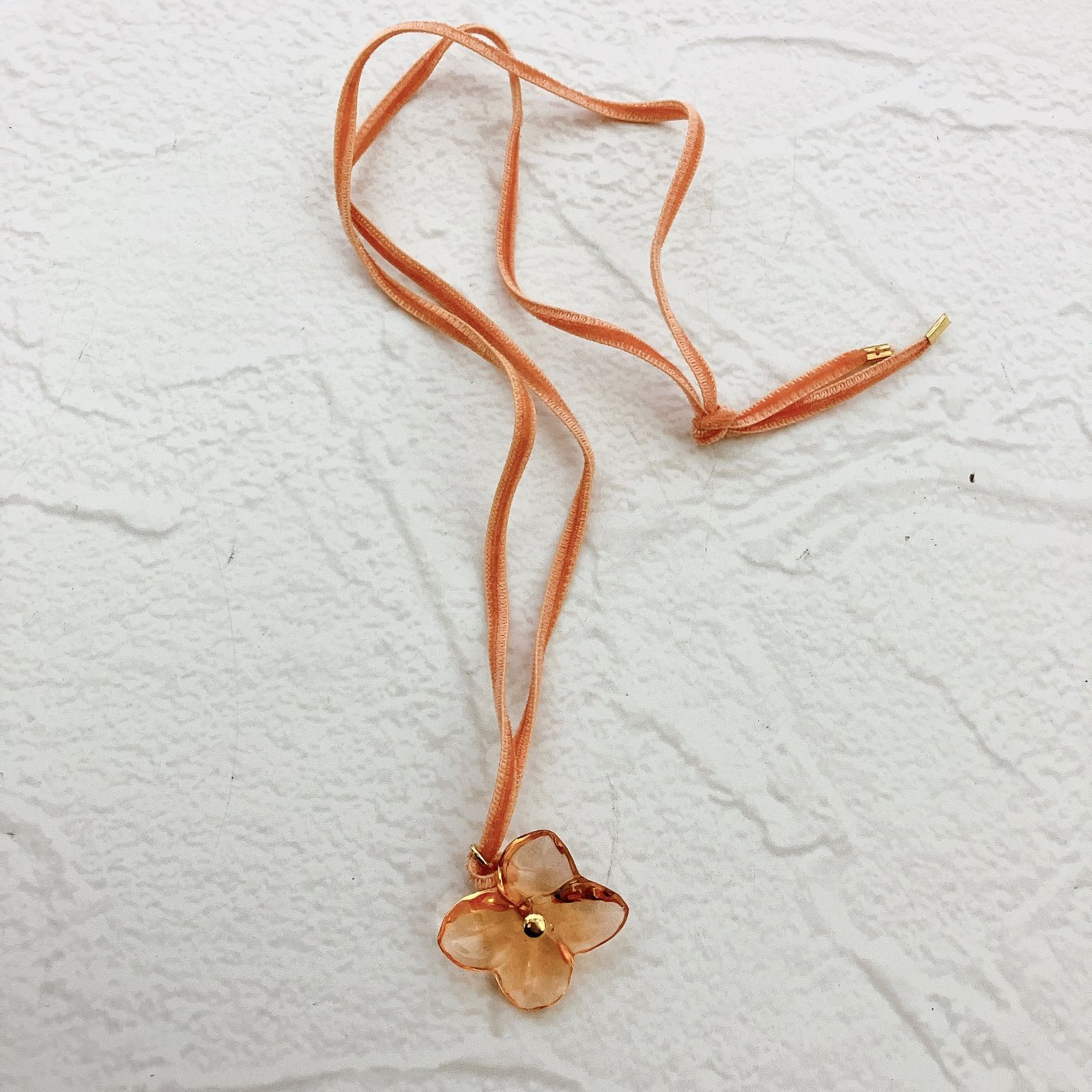 極美品】バカラ オルテンシア ネックレス K18 750 オレンジ クリスタル