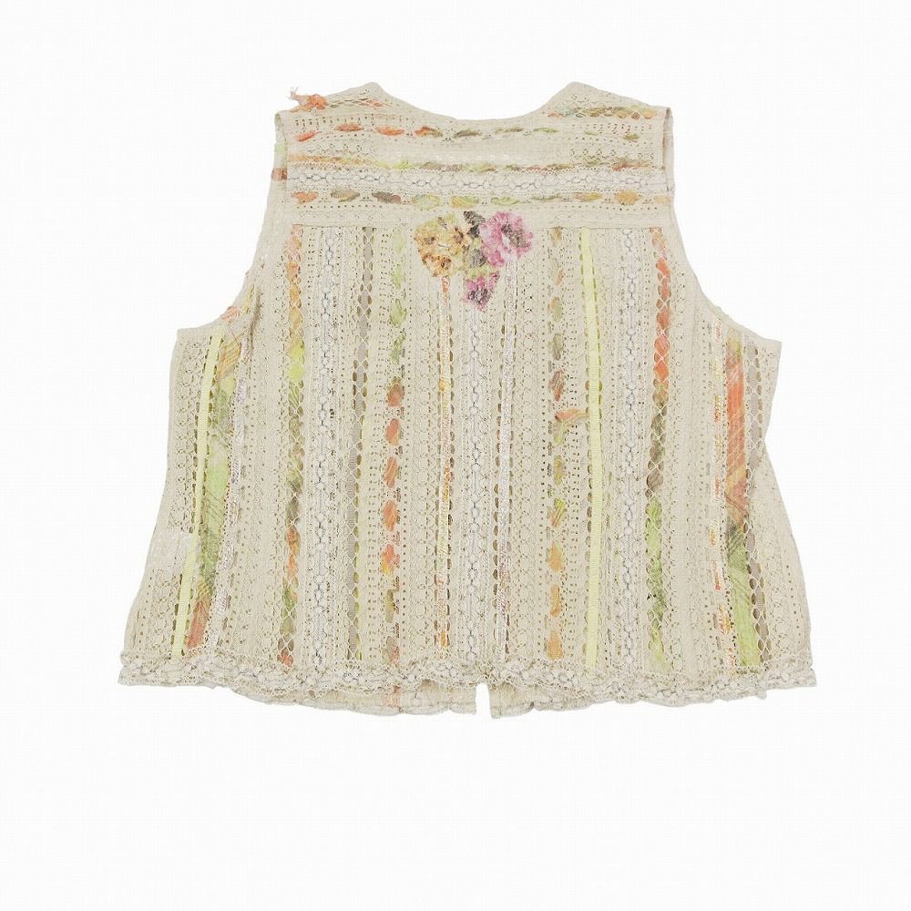 美品 インポートロッサ import Rossa 花柄 レース ベスト ブラウス