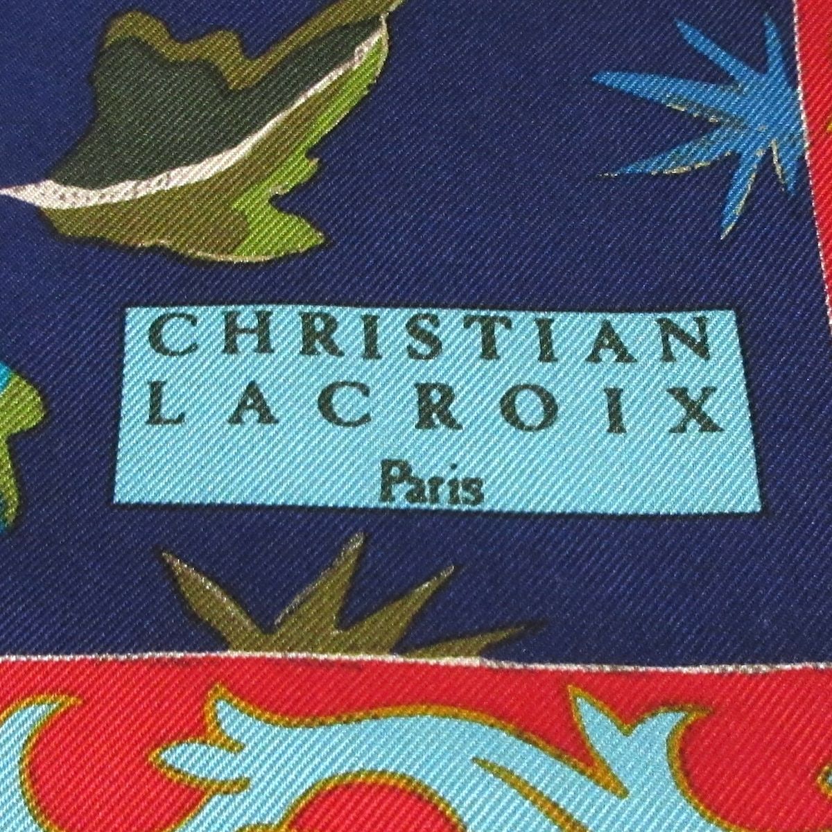 クリスチャンラクロワ　スカーフ Christian Lacroix(クリスチャンラクロワ) スカーフ - ブルー×レッド