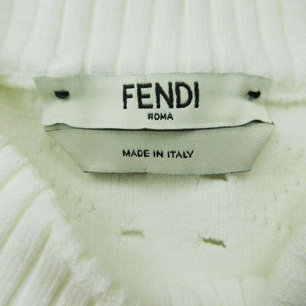 Fendi ホワイト長袖シャツ リボン帯付き Fendi ホワイト長袖シャツ