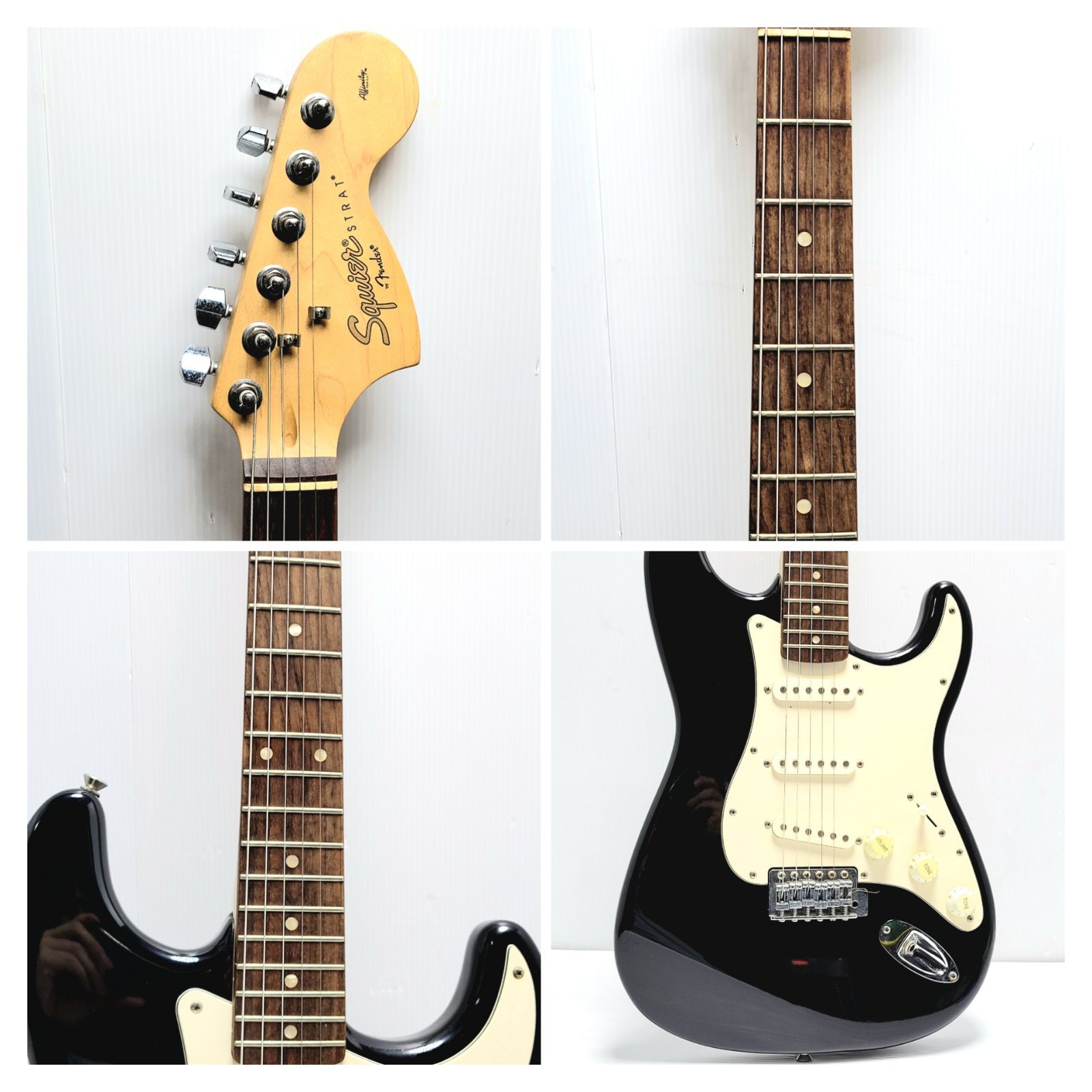 現状品】Squier by Fender ストラトキャスター ブラック ソフトケース