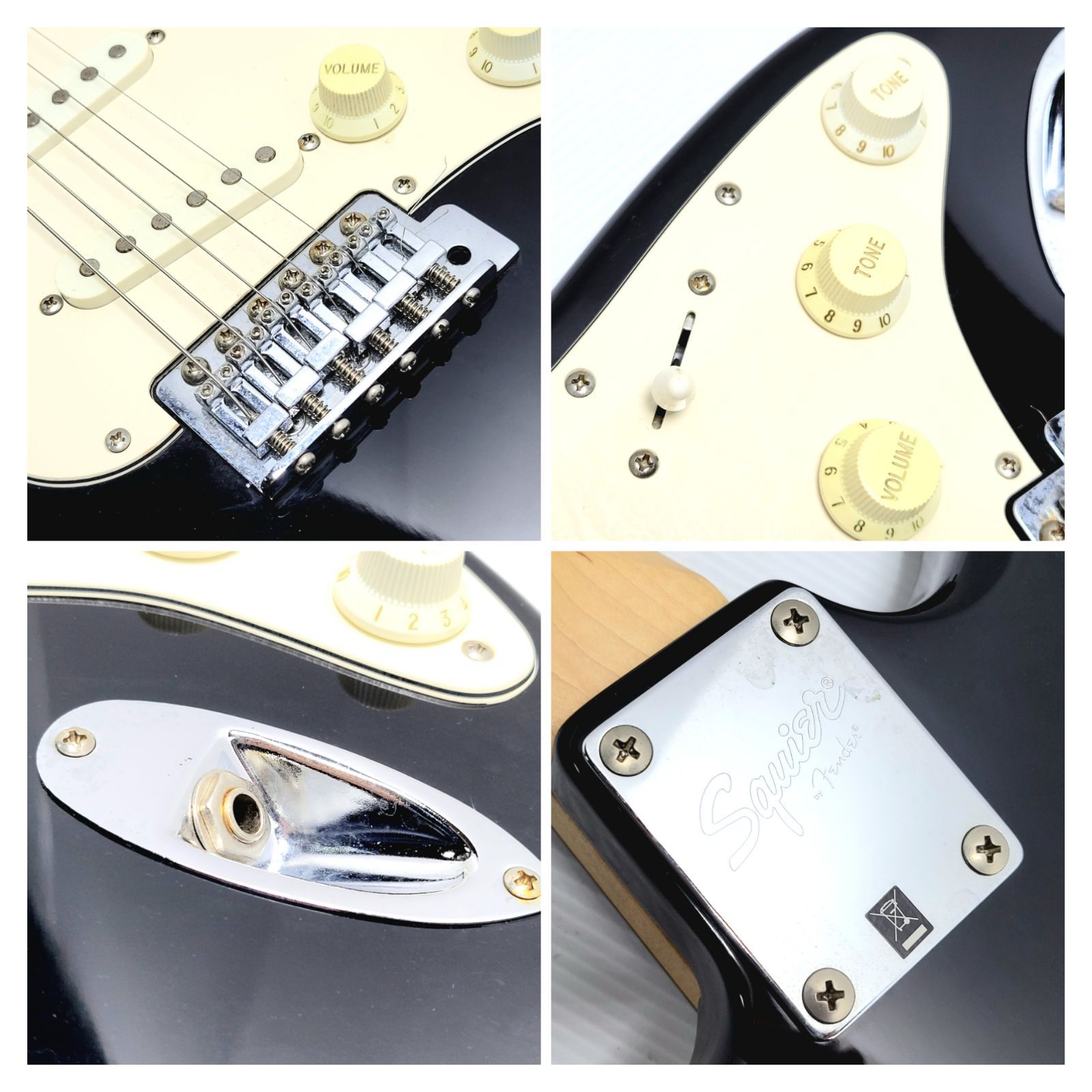 山*口様 Fender ストラトキャスター ブラック、ソフトケース、その他付属品 現状品】Squier by Fender ストラトキャスター ブラック ソフトケース