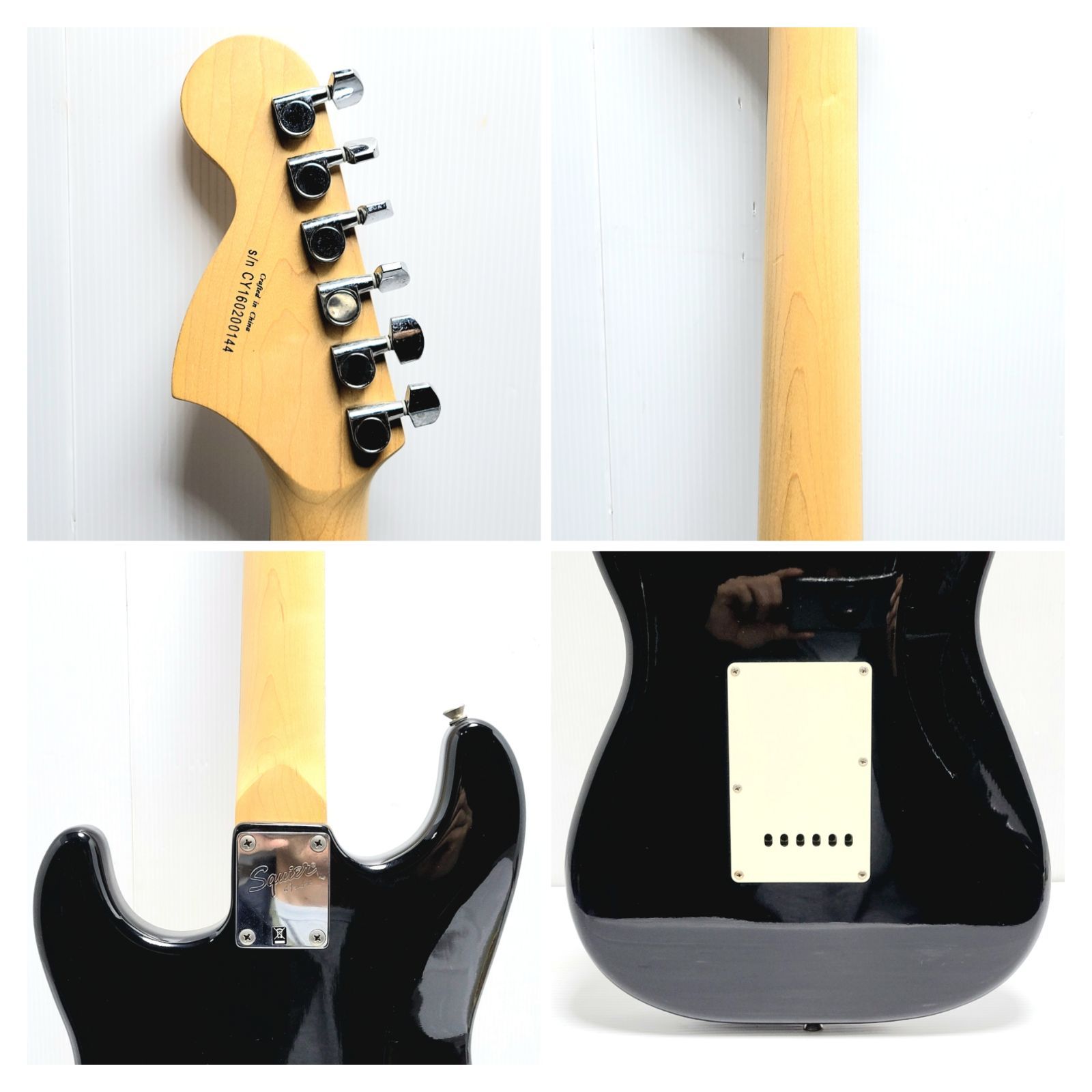 現状品】Squier by Fender ストラトキャスター ブラック ソフトケース