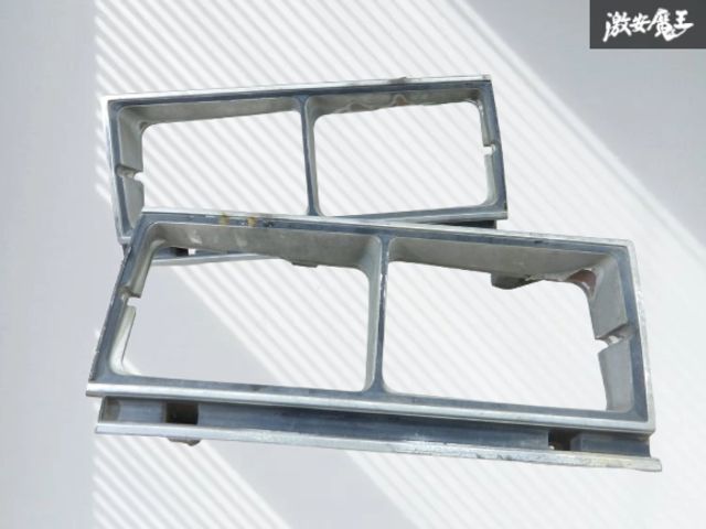 【希少!!】NISSAN 日産 純正430 セドリック 角目 ヘッドライト ヘッドランプ ベゼル 枠 左右 KJ74071-EF0300JA KJ74081-EF0300JA 棚25-2