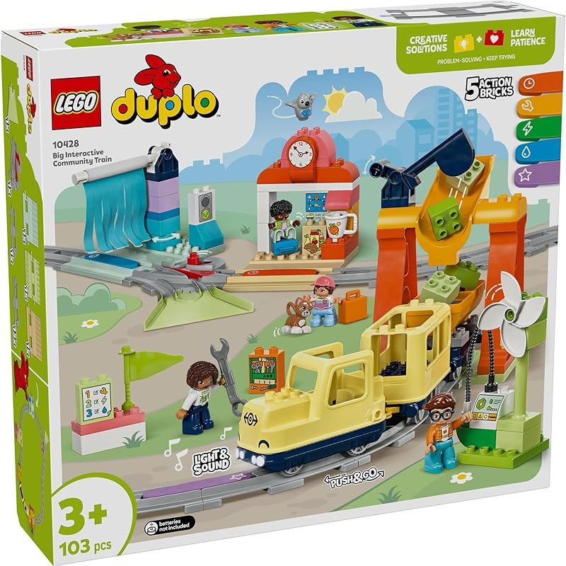 レゴ LEGO デュプロ デュプロのまち まちのトレイン おもちゃ 玩具 プレゼント ブロック 知育男の子 女の子 子供 1歳半 2歳 6歳 幼児 ごっこ遊び おままごと 電車 乗り物 10428