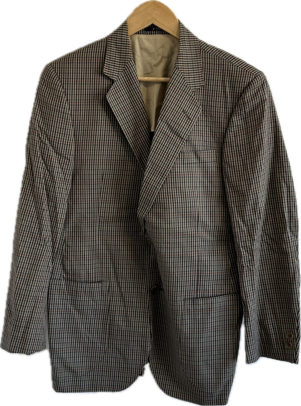 美品】DAKSダックス テーラードジャケット アウター ブラウンチェック