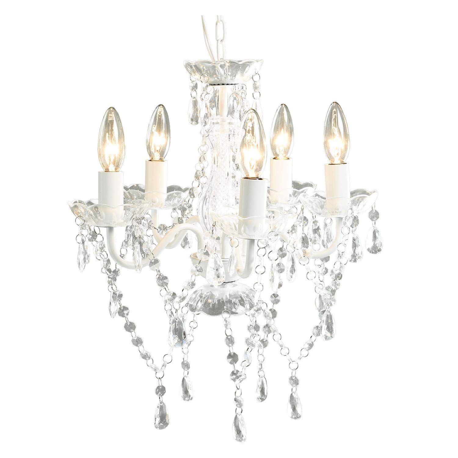 新品 萩原 シャンデリア 照明 5灯 エレガント【LED電球対応】 工事不要