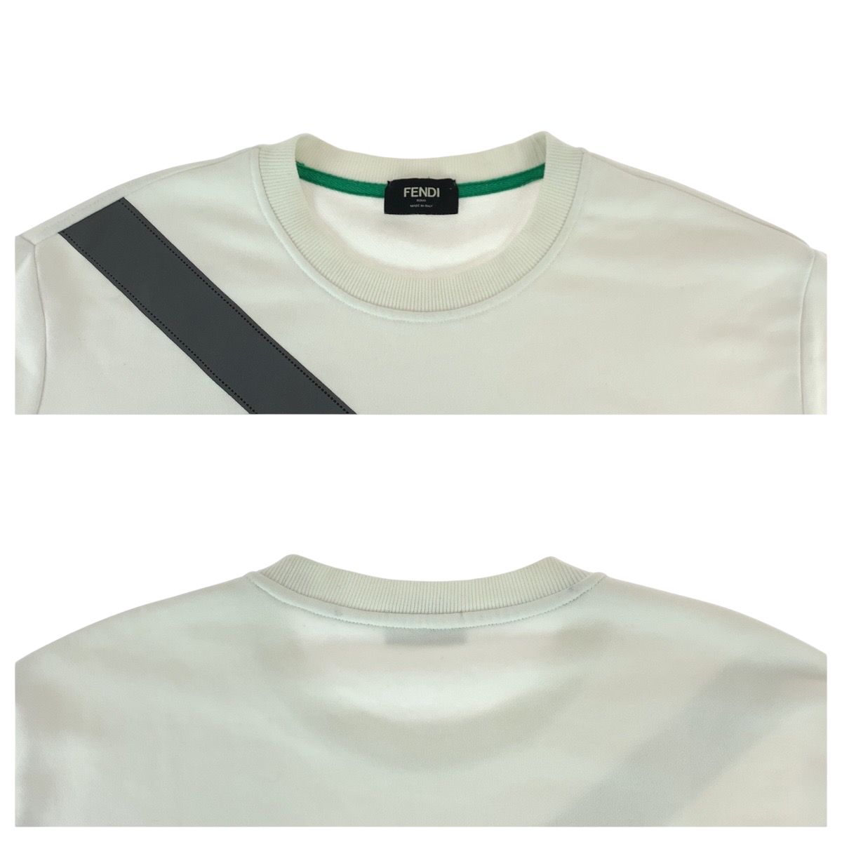 フェンディ　トレーナー FENDI フェンディ サイズ2XL ホワイト グリーン コットン FAF532A54P