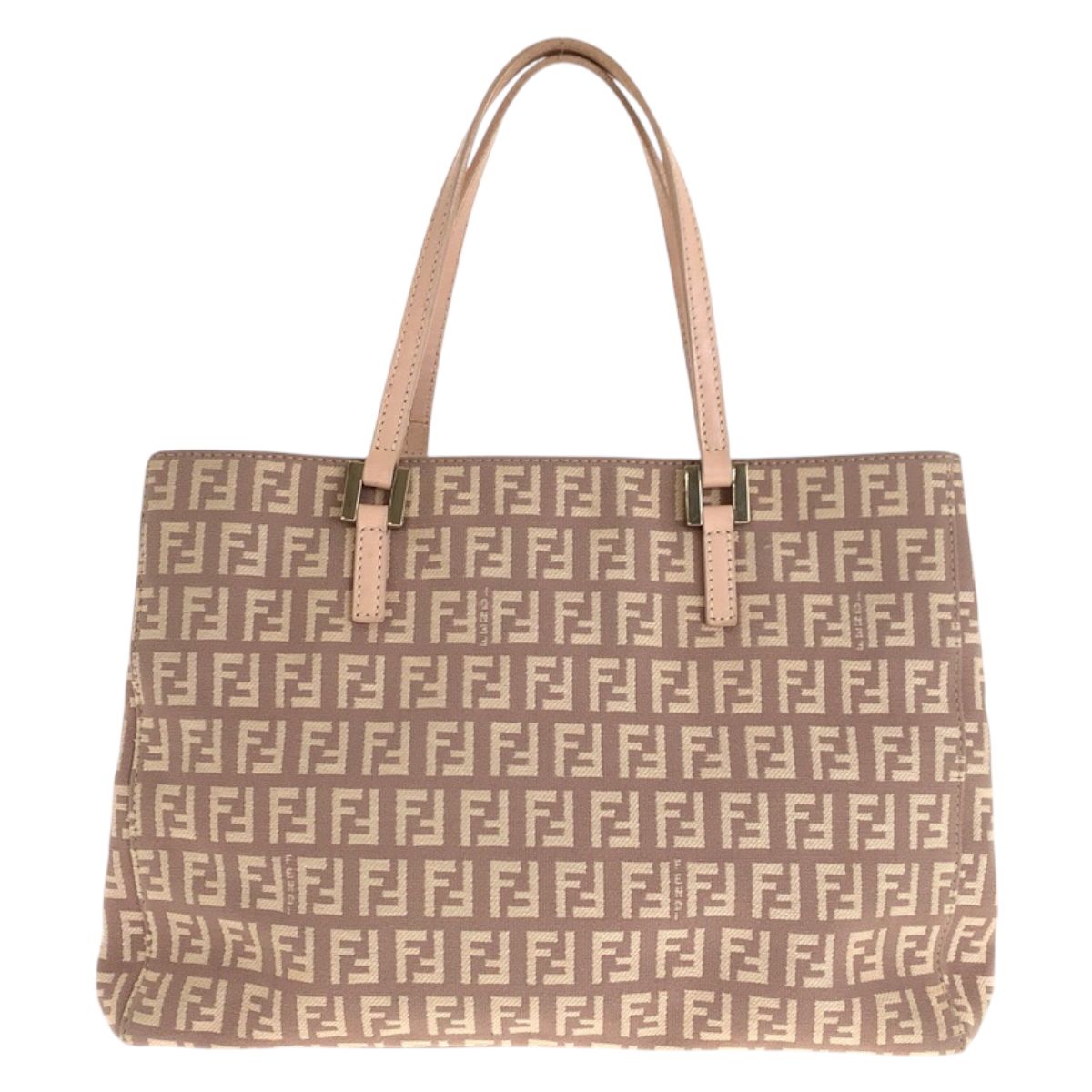 FENDI フェンディ ズッカ柄 ピンク サーモンピンク ゴールド金具