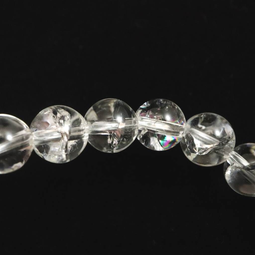 ヒマラヤ水晶 アイリスクォーツ 8ミリ玉ブレスレット 17.8g 【榎本通商