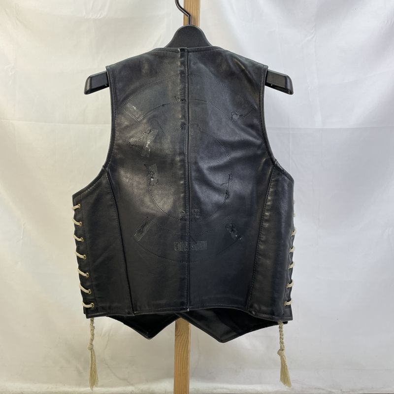 01w-6141 バンソン VANSON レザーベスト ベストエクステンダー付き 難