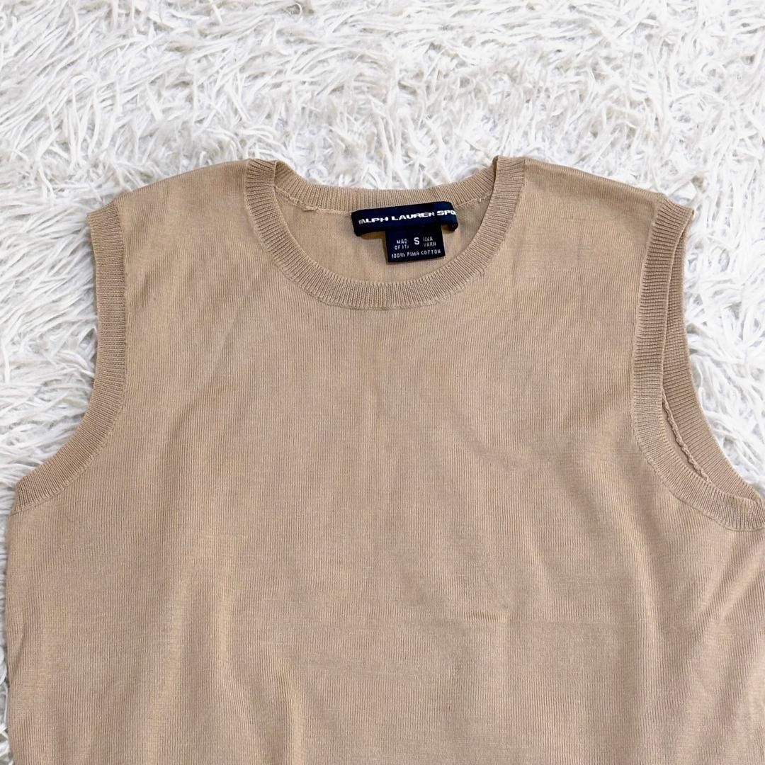 美品】 Ralph Lauren sport ニットベスト S ベージュ - メルカリ