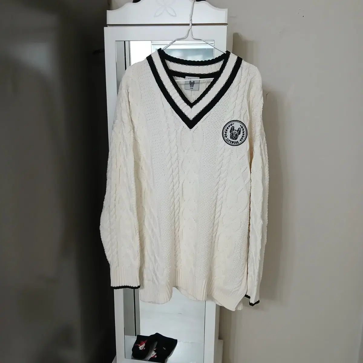 ライフワーク Vネック ケーブル ニット アイボリー 正規品 105 110