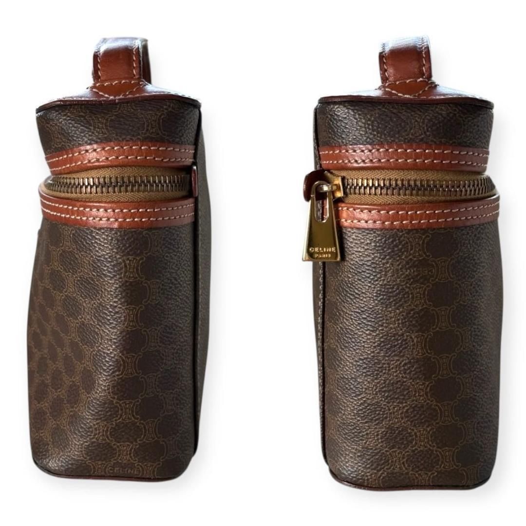 美品 CELINE オールド ハンドバッグ マカダム柄 PVC レザー ポーチ