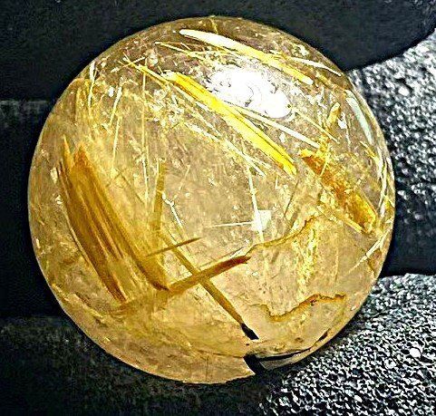 上質EU製☆ROBEAN天然タイチンルチルクォーツ☆丸玉☆太金針水晶太陽