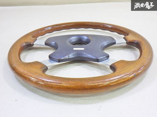 当時物 歪み無】MOMO モモ ウッドステアリング ハンドル モモホーン