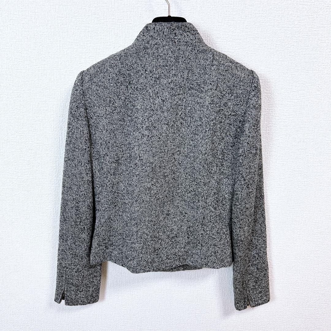 美品 jun ashida スカートセットアップスーツ アルパカ ラムレザー絹混 