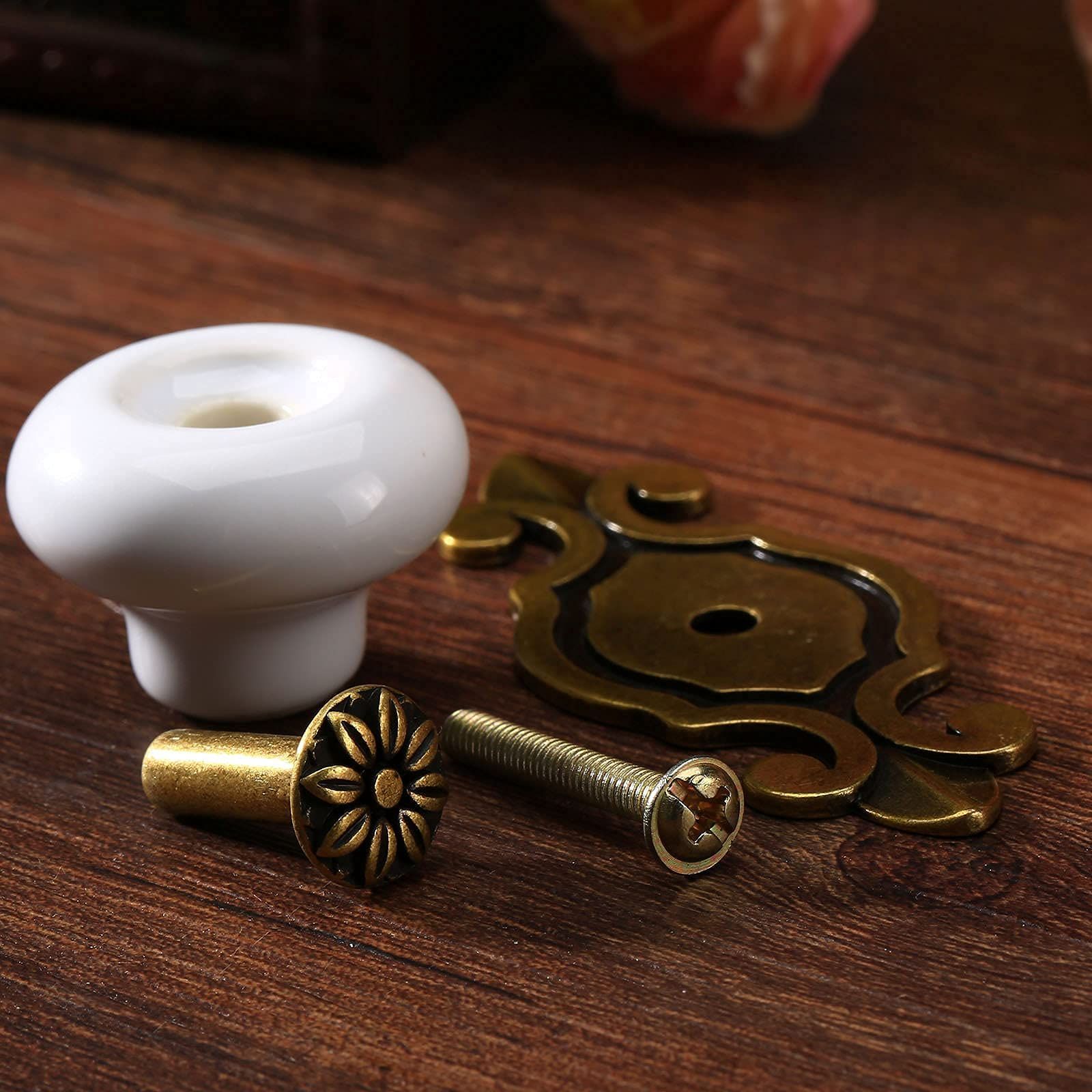 在庫処分】ハンドル タンス ノブ セラミック製 収納棚 戸棚 建築金具