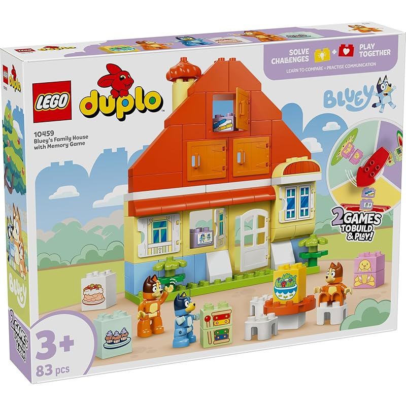 レゴ LEGO ブルーイ ブルーイのおうちとメモリーゲーム おもちゃ 玩具 プレゼント ブロック 知育 男の子 女の子 子供 1歳半 2歳 6歳 幼児 動物 生き物 フィギュア グッズ ゲーム 10459
