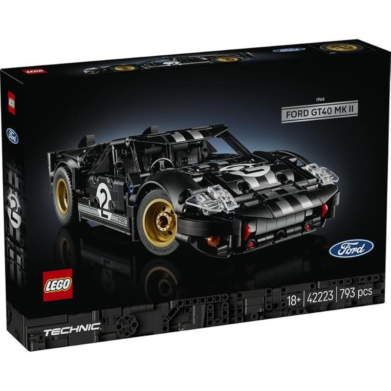 レゴ LEGO テクニック 1966 Ford GT 40 MKII レースカー おもちゃ 玩具 プレゼント ブロック 男性 女性 乗り物 車 ミニカー インテリア オシャレ 42223