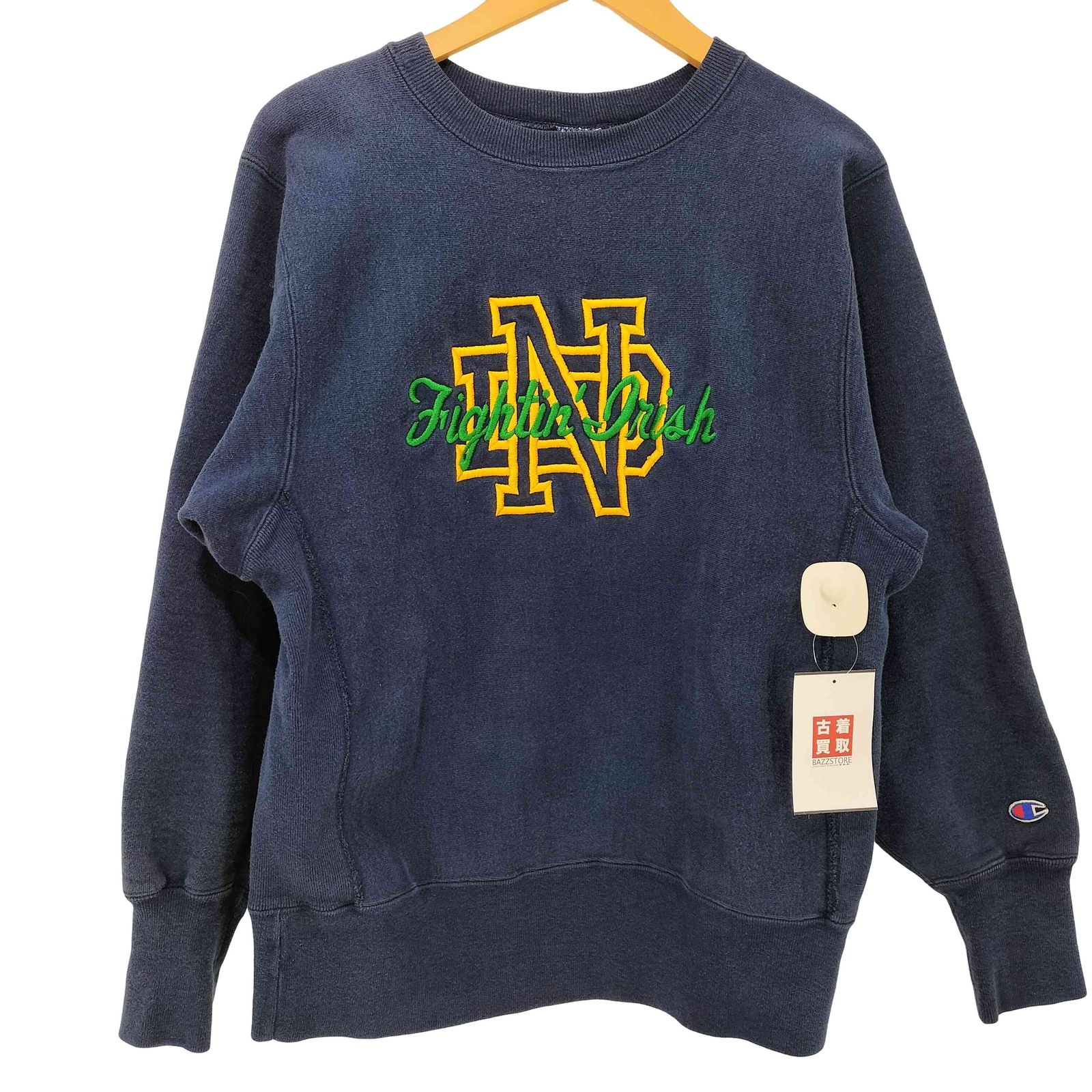 90s champion リバースウィーブ 刺繍タグ カレッジ リメイク 90s