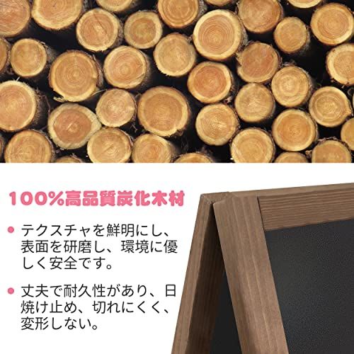  VAIIGO A型 看板 両面ブラックボード 立て看板 スタンド ボード メニュースタンド 木製 黒板 お店の看板 折りたたみ式 案内板 ウッドボード 転倒防止ボード 屋内外対応 Aタイプ ウェルカムボード 店舗用看板 67 dbdfdd その他 キッチン 食器