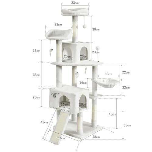  AIFY省スペース キャットタワー スリム 安定強化構造 大型猫用 多頭飼い 猫タワー 突っ張り 据え置き型 きゃつとタワー 猫爬架 ハンモック 見晴台 ねこハウス ボンボン 天然麻紐 粉が出にくい爪とぎ 運動不足解消 高さ170 cmp 94 edd 806 その他 キッチン 食器