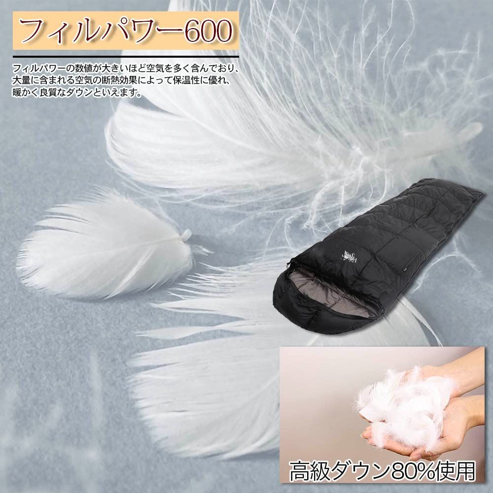  コンパクト 小 軽量 手のひらサイズ 封筒型 ダウン 羽毛 シュラフ 寝袋 その他 文房具 事務用品