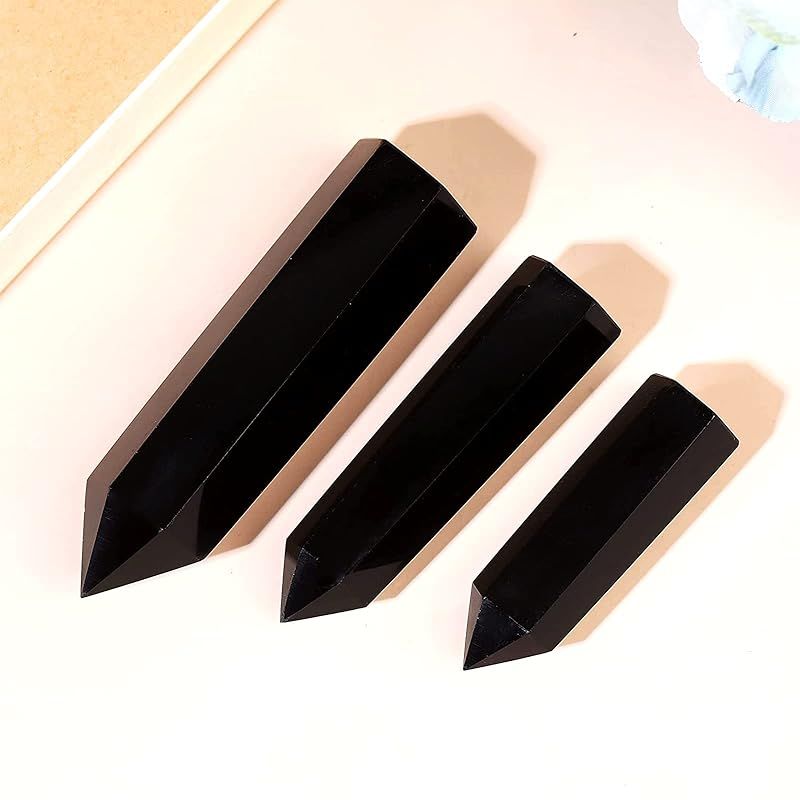 新品】 [TANAKA・YA] 天然石 黒曜石ポイント 厳選 上? 置き物 浄化用