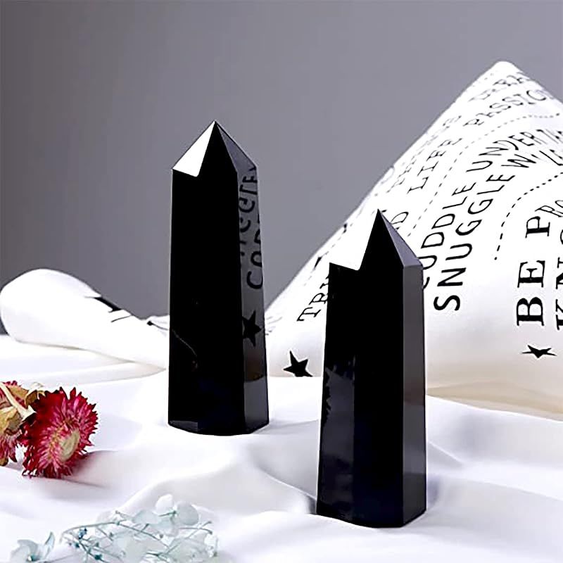 新品】 [TANAKA・YA] 天然石 黒曜石ポイント 厳選 上? 置き物 浄化用