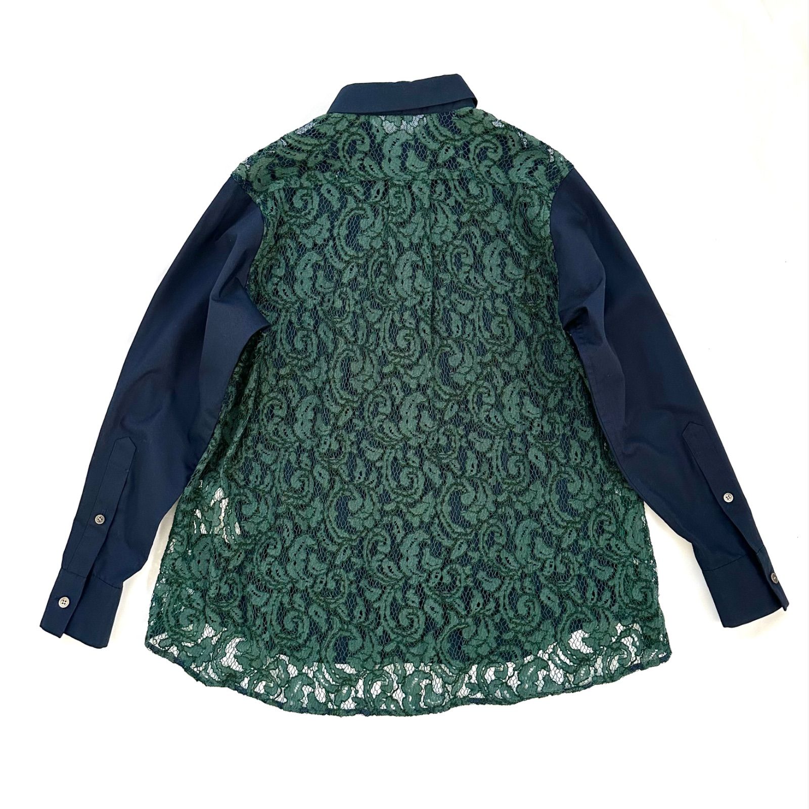 sacai luck Embroydery Lace Shirt サカイ ラック レース切替 シャツ