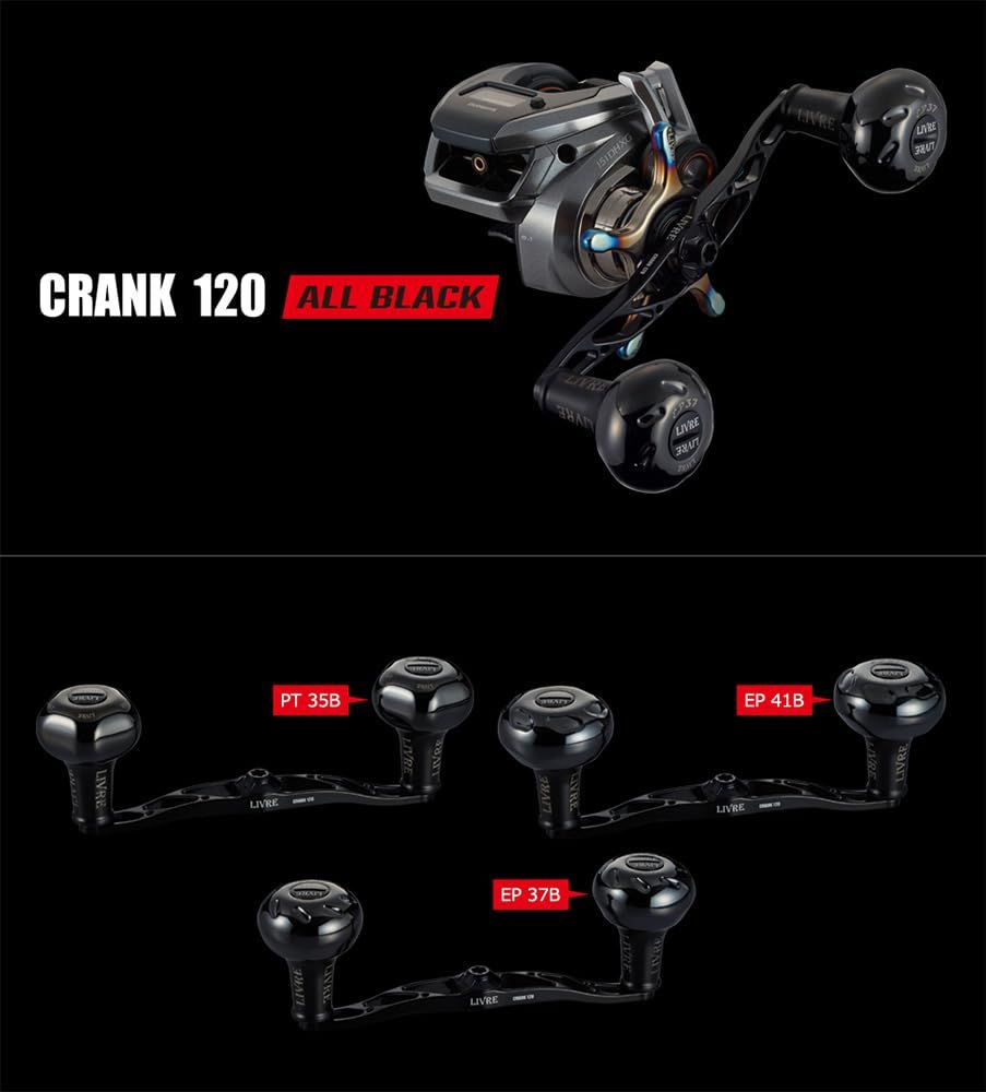  リブレ LIVRE 11565 クランク 120 CRANK Bシリーズ EP 37 Bノブ搭載 ダイワB 1用 オールブラック FB 1 K B BKBK その他 釣り仕掛け 仕掛け用品