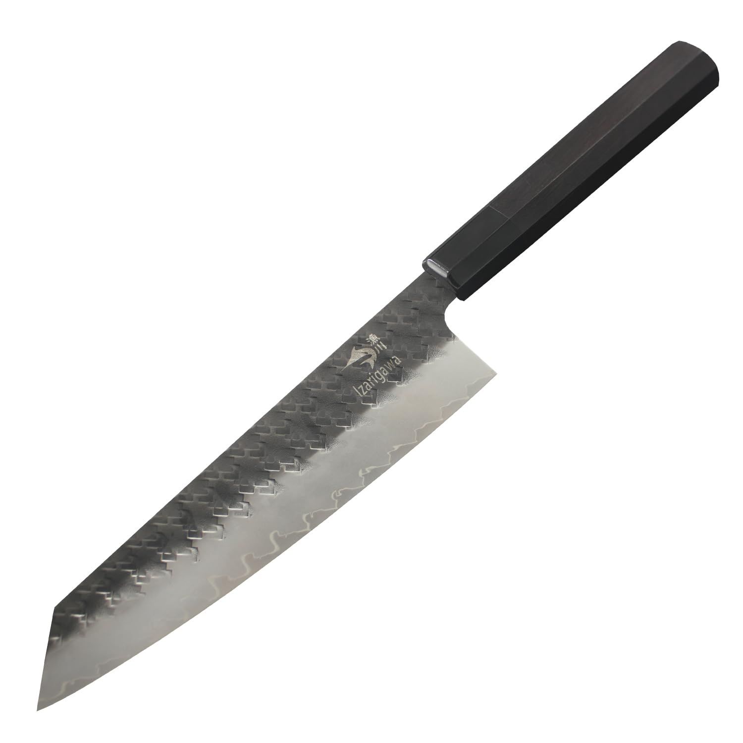 漁川 牛刀包丁 切付型包丁 剣型牛刀 刃渡り240 料理包丁 和式3層割込槌目VG 10包丁 野菜切り 肉切り 魚切り