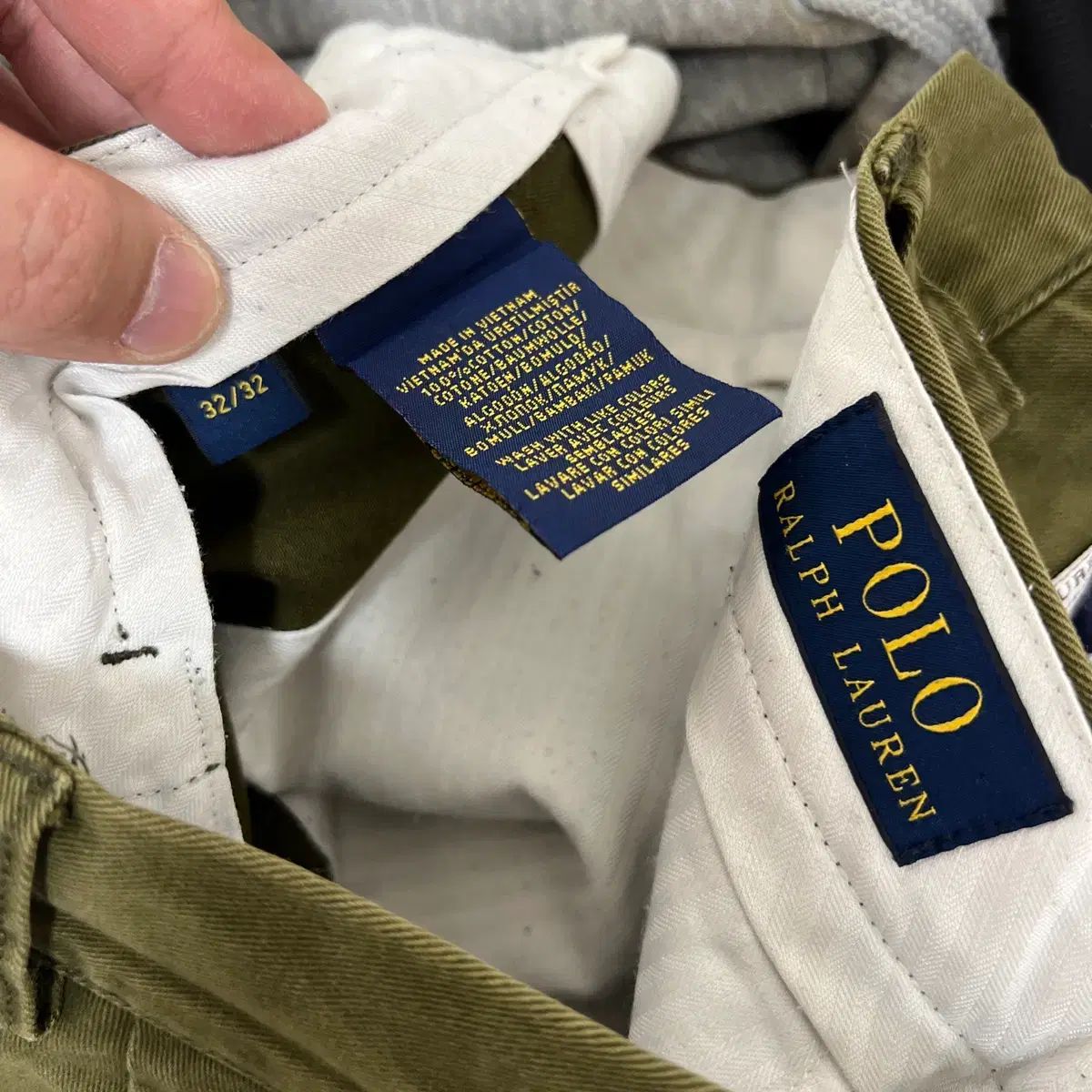 正規品/32x32 ポロ ラルフローレン カーキ Classic チノ パンツ/ズボン