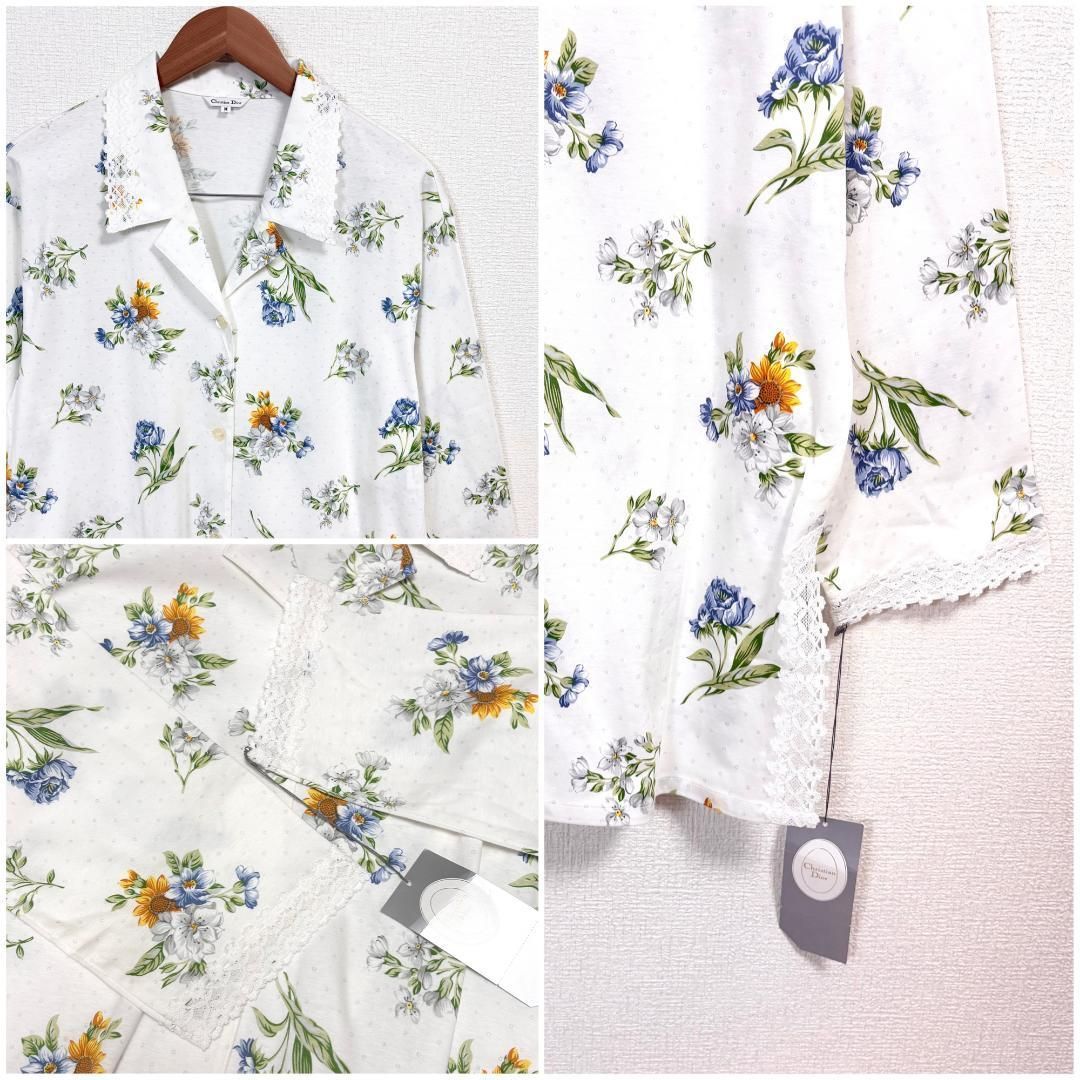 ☆タグ付☆ Christian Dior ブラウスセットアップ Mレース花柄 - メルカリ
