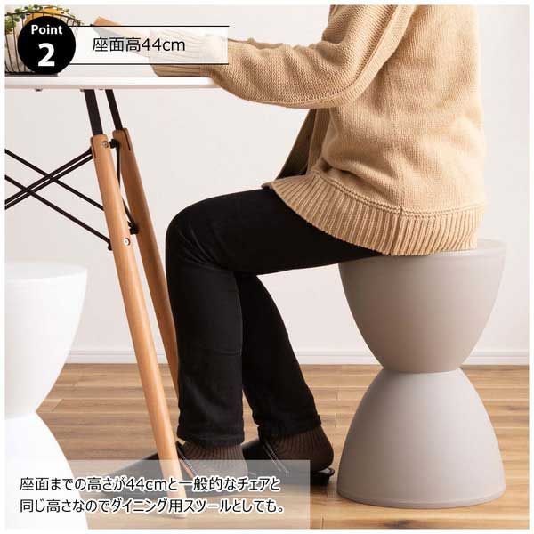 ポリプロピレン製の軽量マルチスツール（サイドテーブル・花台）「φ29