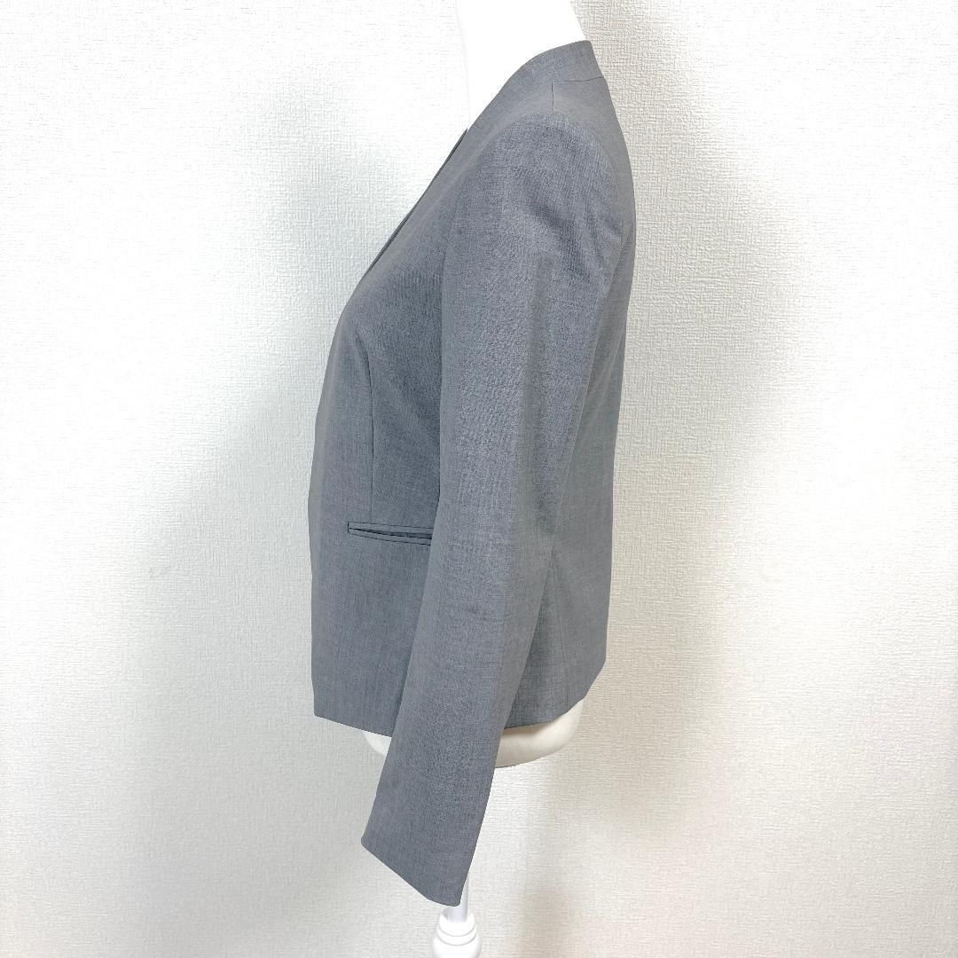 Theory 長袖ノーカラージャケット 2 グレー 無地 ウール - メルカリ