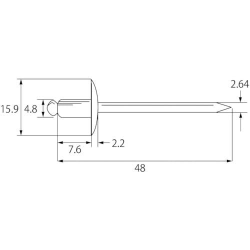 エビ ブラインドリベットラージフランジ