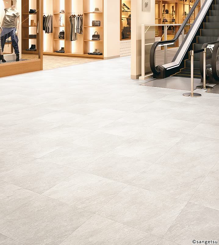 サンゲツ IS-1018 旧 IS-871 フロアタイル 石目タイル調 クォーツサイト ライトグレー 1ケース 約3.76㎡ 土足OK