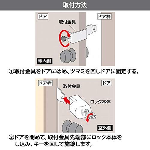 内開き扉用室内錠
