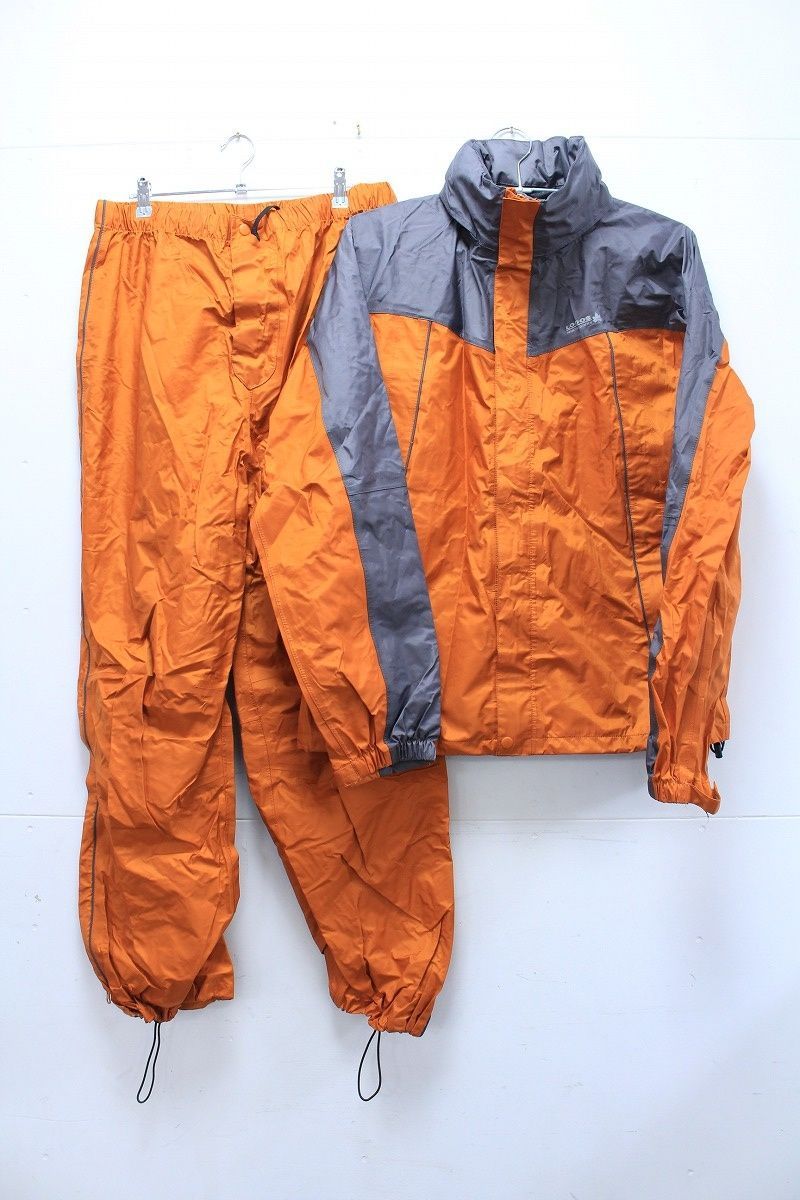 LOGOS ロゴス メンズ レインスーツ 上下セット オレンジ XXLサイズ 2