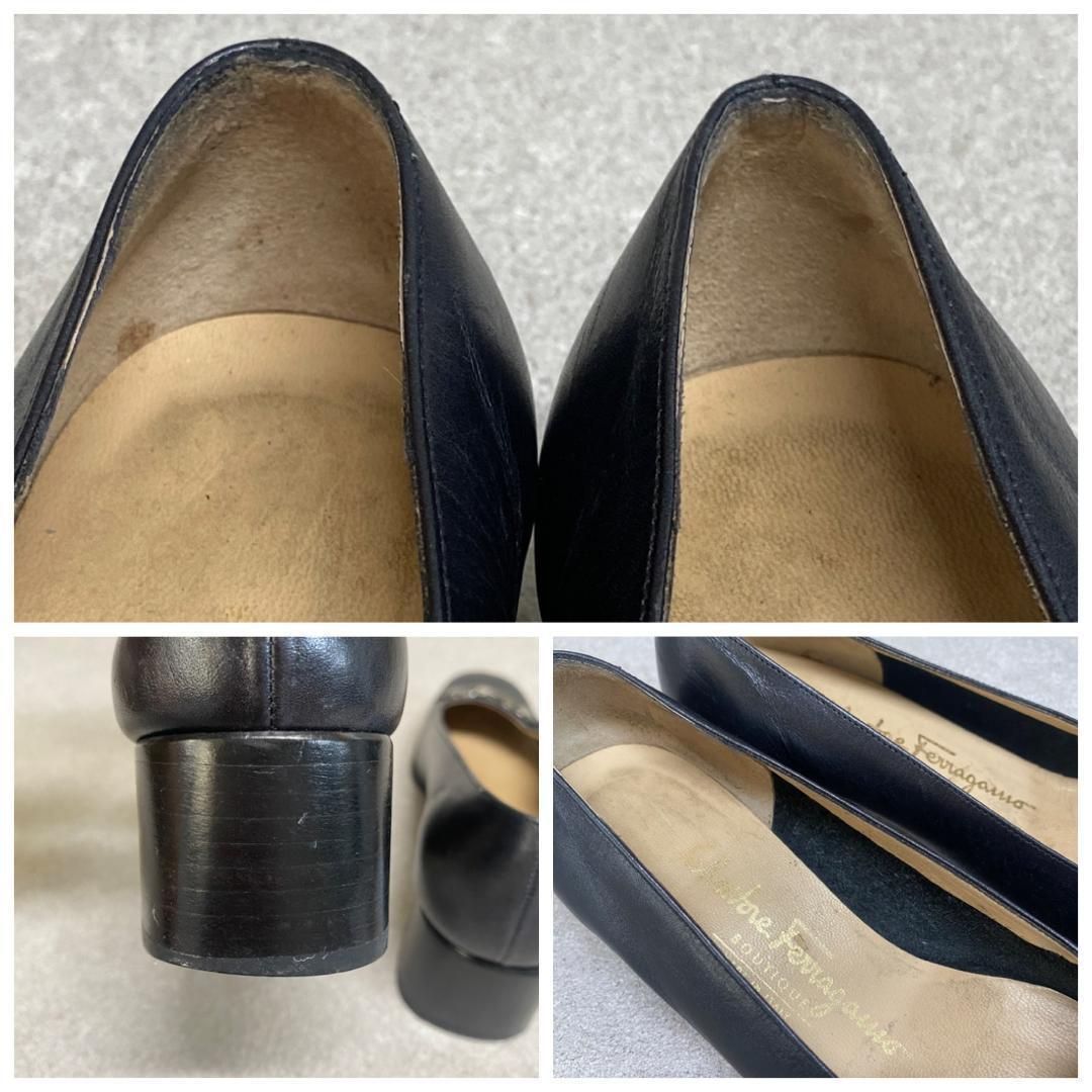サルヴァトーレフェラガモ 21cm相当スクエアトゥガンチーニパンプス