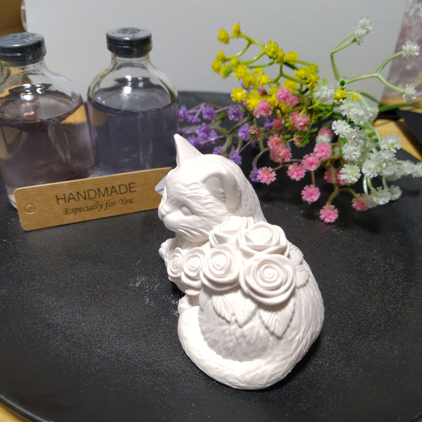 アロマストーン ネコちゃん 香りなし ハンドメイド - メルカリ