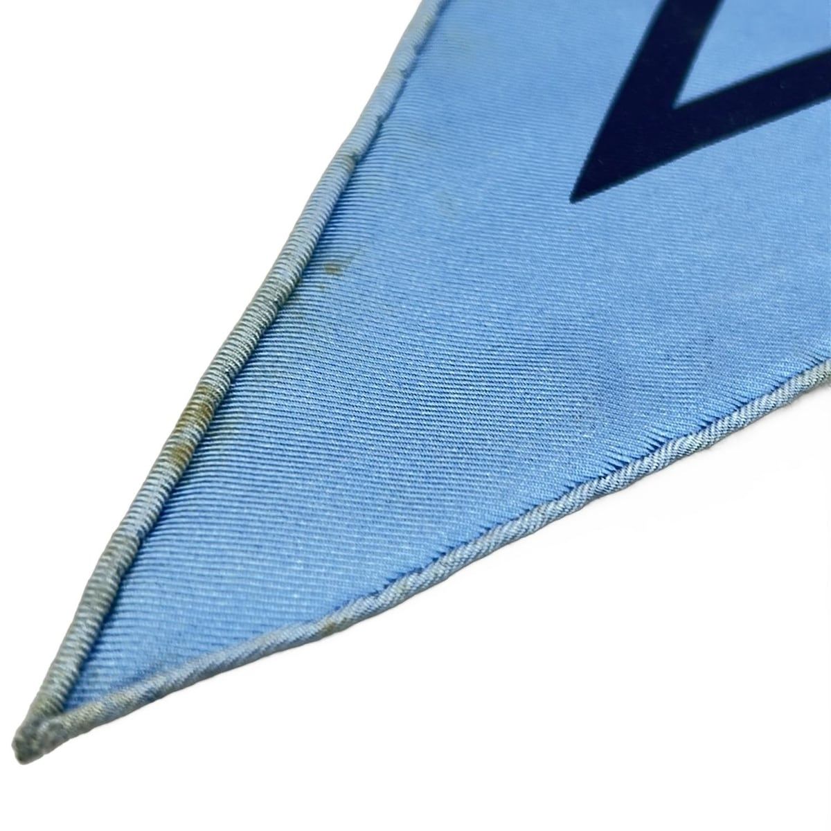 HERMES(エルメス) スカーフ ポワンテュー ライトブルー×黒×マルチ ボル