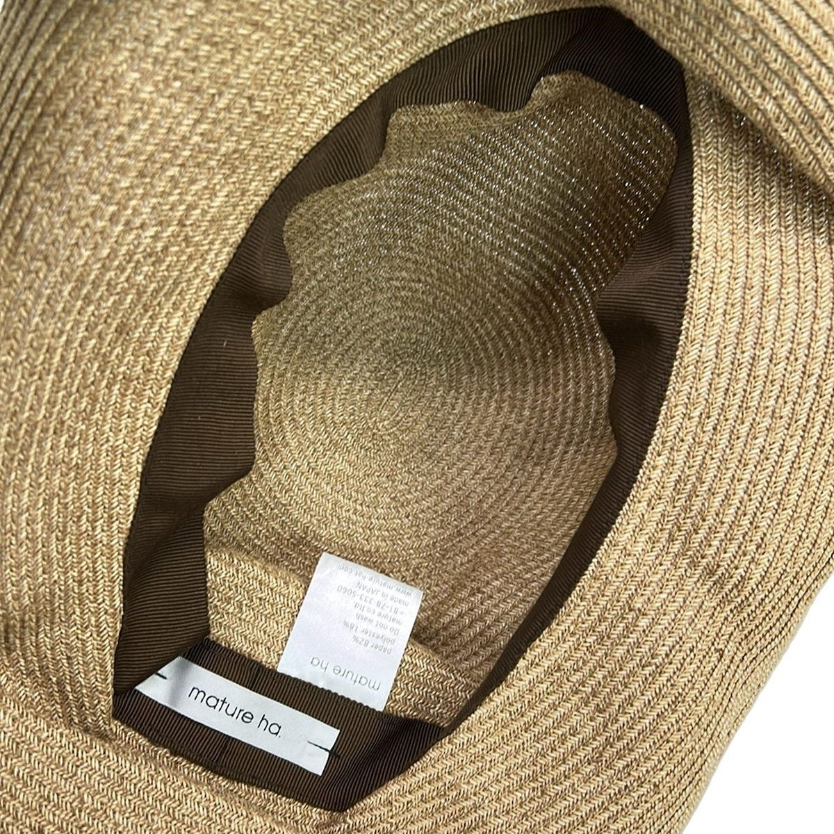 mature ha.(マチュアーハ) ハット BOXED HAT ライトブラウン