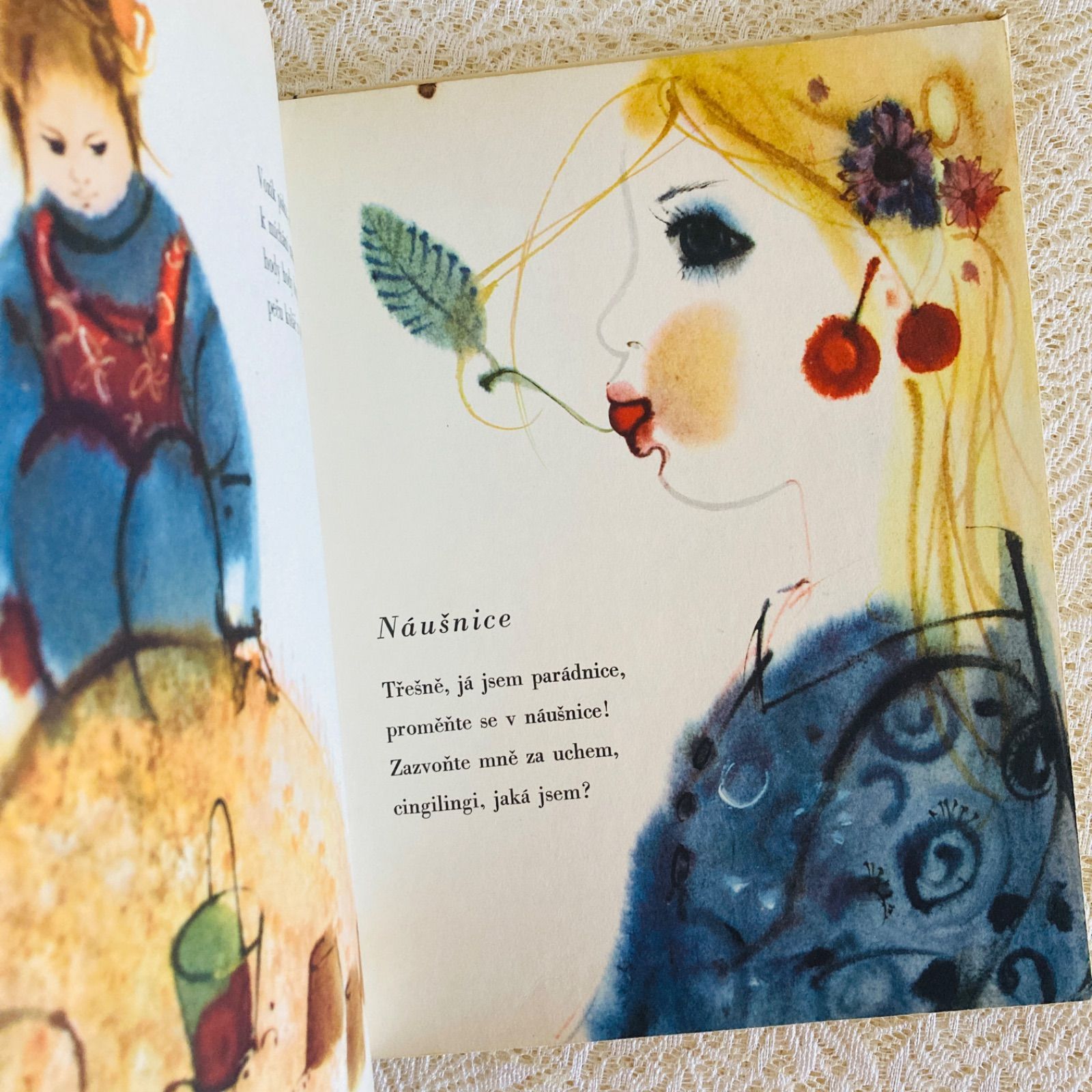 ミルコ・ハナーク挿絵の美しい絵本 チェコ語詩集 インテリア洋書・古書