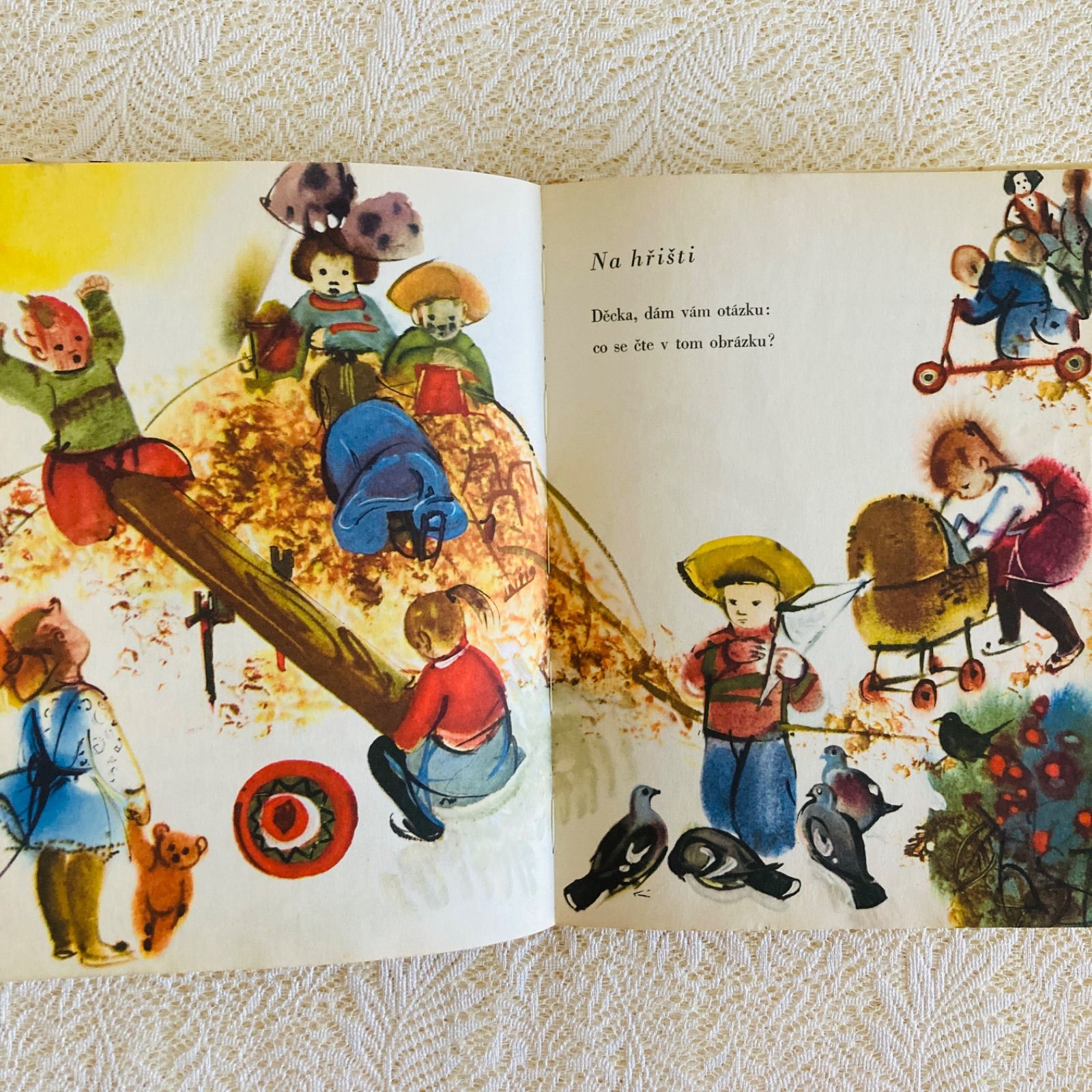 ミルコ・ハナーク挿絵の美しい絵本 チェコ語詩集 インテリア洋書・古書