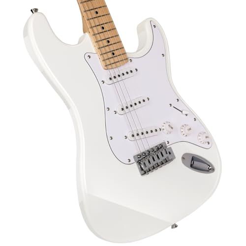 Bullfighter 初心者向けエレキギターセット 男の子 女の子 学生 大人向けのユニバーサルモデル プロフェッショナルなエントリーレベルの電子ギター楽器 ST Electric Guitar MS 100 SSS-white po 7742 a 65 e